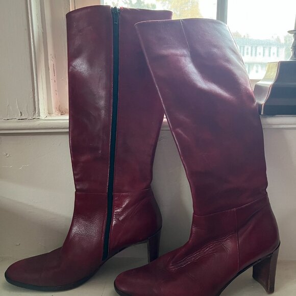 Banana Republic • real leather Tall Boots • Red • Size 6 - Picture 6 of 9